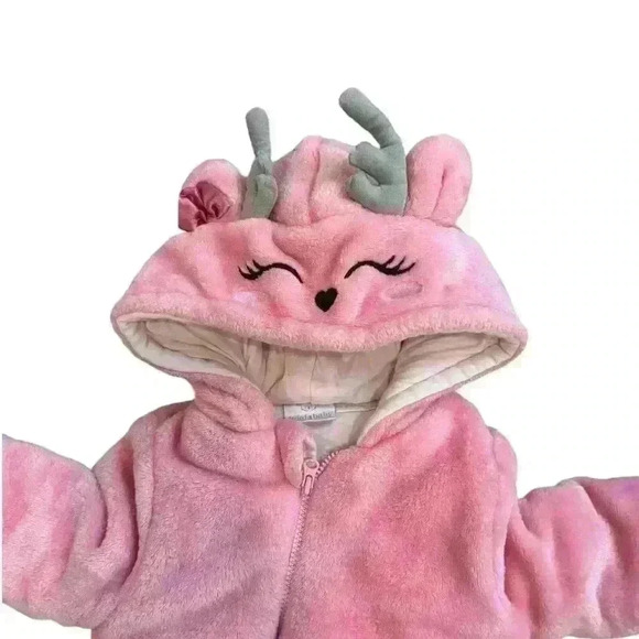 Koala Baby Infant 1-piece Fleece Jumper Bunting Winter Pink Size 6-9 Months - Picture 5 of 8